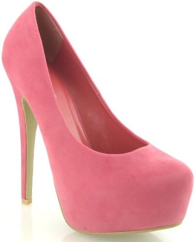 NEW WOMENS CONCEALED PLATFORM STILETTO LADIES HIGH HEEL CLASSIC PUMPS COURT SHOES SIZE 3 4 5 6 7 8