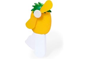 Begoon Ventilatore manuale per bambini, ventilatore a mano, design frutta, confezione da 2 (ananas).