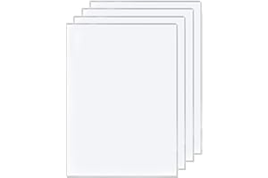 FWEEK 4 Stück A3 PlexiglassPlatten, 42x29cm Transparente Kunststoff Acrylplatte A3 2mm dick, Transparente Kunststoffplatte Plexiglasplatten für Dekoration, Display, Bilderrahmen, Malerei