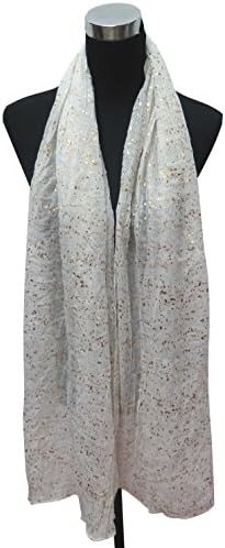 Lina & LilySparkle Gold Glitter Foil Hijab Head Scarf for Women