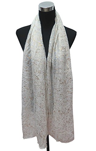 Lina & LilySparkle Gold Glitter Foil Hijab Head Scarf for Women