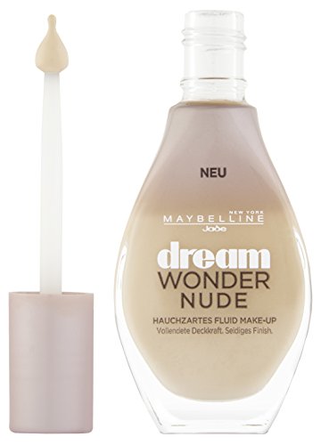 Maybelline New York Dream Wonder Nude Make-Up Ivory 10 / Flüssige Schminke in einem Hautfarben-Ton für ein natürliches Ergebnis ohne Maskeneffekt, inkl. innovativem Applikator, 1 x 20 ml - 2