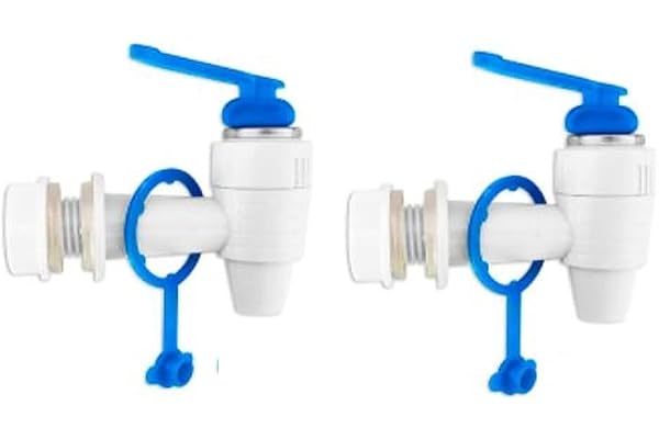 IONIX 2 Pieces Tap for RO water purifier, Compatible with Kent/Dolphin, swift, Aquafresh/many Assembled/Branded RO's, 2 pieces, White