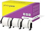 BPA-frei; 2 Jahre Garantie 3 Rollen DK22205 DK-22205 62mm x 30,48m Endlos-Etiketten kompatibel für Brother P-Touch QL-500 QL-550 QL-560 QL-570 QL-580N QL-700 QL-720NW QL-800 QL-810W QL-820NWB QL-1050 QL-1060N QL-1100 QL-1110NWB
