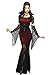 Price comparison product image Women Black & Red Vixen Evil Queen Vampire Costume Fancy Dress Halloween Hen Night Party Size M UK 10-12