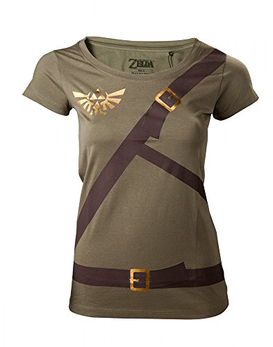 Preisvergleich Produktbild The Legend of Zelda Link Belt Girl-Shirt oliv, XL