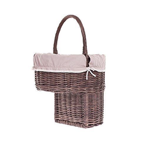 Treppenkorb für die Zeitungen, Weidenkorb auf die Treppen, Zeitungskorb aus Weide, Zeitungsständer, Weidenkorb für Zeitschriften - 5