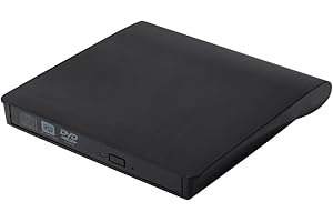 QUMOX Unità CD esterna, unità CD/DVD +/-RW portatile USB 3.0, masterizzatore DVD/CD sottile per laptop, desktop PC Windows e Linux, OS A-pple Mac MacBook Pro