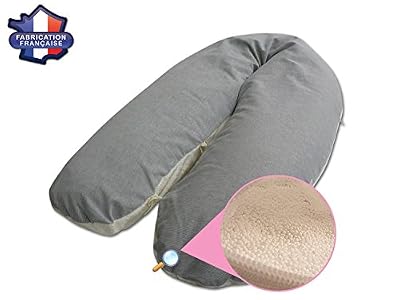 Modulit - Coussin d allaitement Bambou Gris 180cm Volume Ajustable Natal Baby