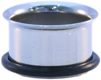 The Emporium Direct Single Flared 316 Stainless Steel Metal Ear Tunnel Silver