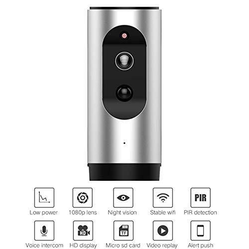 Preisvergleich Produktbild SHENG 1080p HD-Sicherheitskamera, eingebautes Mikrofon-Zwei-Wege-Stimme 2 Megapixel mit Weitwinkelobjektiv, geeignet für Haustier / ältere / Baby-Überwachung