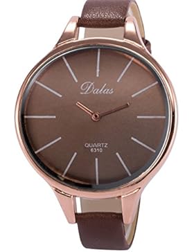 XLORDX Dalas Fashion Trendy Quarzuhr Leder Sport Armbanduhr Herrenuhr Damenuhr Braun