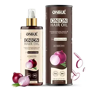 Onbue Onion Hair Oil for Strengthening Roots & Hair Fall Control with Red Onion Oil Extract - 200ml