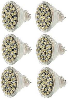 SENCART 6pcs 2W 140-180 lm MR11 LED Spotlight MR11 30 leds SMD 3528 Decorative Warm White Cold White Yellow DC 12V ( Beam Angle : 180° , Connector : MR11-Yellow-6-DC 12V )