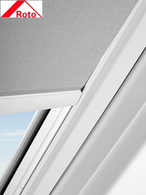 Original Roto Verdunkelungsrollo ZRVM für R84 / R85 / R86 / R88 / R89 , Fenstergröße 11/14 in der Stofffarbe 1-V01 / weiß , WDF KAW KEW Rollo Rollos - 3
