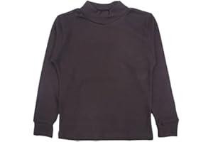 FRANZONI Maglia collo a lupetto per ragazzo e ragazza, in caldo cotone invernale, per bambino e bambina, vari colori. (3 anni - 98 cm, Marrone)