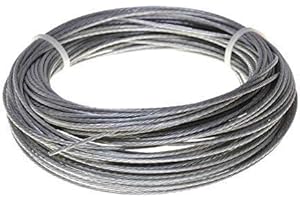 PauLi Edelstahldesign® STAHLSEIL (Ø 6mm / 20m, 7x7 mittelweich) A4 Edelstahl INOX | | Rankhilfen für Kletterpflanzen Befestigung Sonnensegel 4x5 Umlenkrolle Stahlseil Edelstahlseil