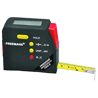 FREEMANS Digital Measuring Tape (5 m, 19 mm, Black)