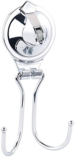 Preisvergleich Produktbild Carlo Milano Handtuchhaken: Handtuchhalter mit Saugnapf-Halterung und 2 Haken, Edelstahl (Handtuchhalter ohne Bohren)