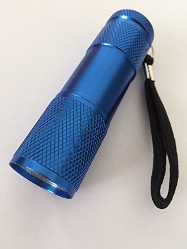 Shsyue® 9 LED-ultravioletter Lichtaluminium tragbare Mini-Taschenlampe Lampe Blau
