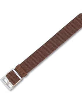 Eichmüller Perlon Band braun 18 mm silberfarbene Schließe