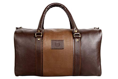 SCHARF Amazing Elegant Unisex Synthetic Leather 18 Inch/20 litres Brown Duffle Travel Bag RS.899 (70.00% Off) - Amazon