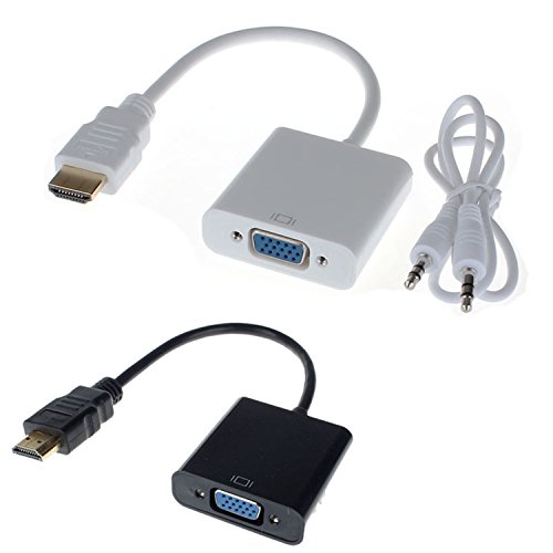 JustLink 1080P HDMI Männlich auf VGA Weiblich Kabel Konverter Adapter Mit Audio Kabel für PC DVD HDTV - 2
