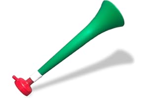 FUN FAN LINE - Pack 3 Corno di plastica/Vuvuzela Horn. Strumento Accessorio per Feste calcistiche e Sportive. Trombetta d'Aria rumorosa per l'animazione.