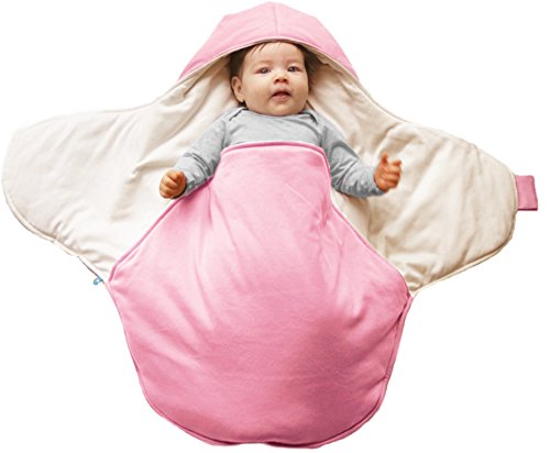 Wallaboo Baby Blanket Coco - For Car seat and Travel - 100% Pure Cotton - 90 X70 cm - For Babies from Newborn - Pink