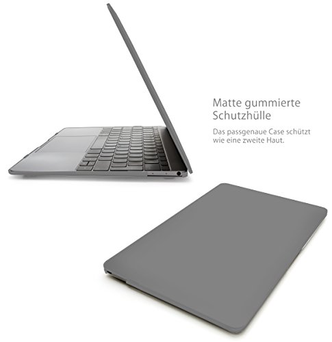 MyGadget MacBook 12 Zoll Retina *Gummi* Case Hülle – Apple Model ab 2015 (A1534) gummierte Plastik Tasche Mac Schutzhülle Hartschale Cover in Grau - 4