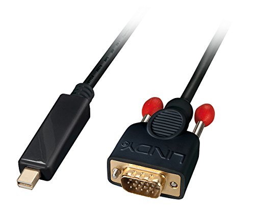Lindy 5 m Mini DisplayPort Stecker zu VGA Stecker Adapter Kabel, schwarz