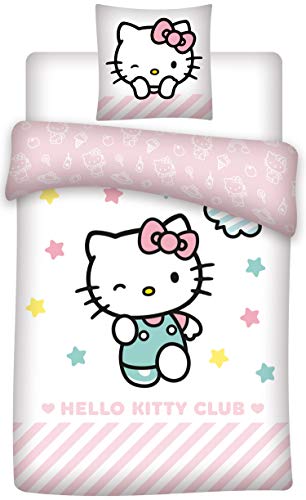 HK Hello Kitty - Parure de lit - Housse de Couette - lit 1 Place
