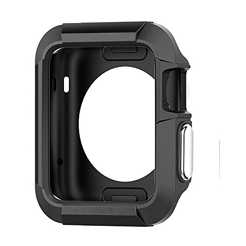  2 Unidades  Funda Apple Watch 42mm Series 1   Series 2   Series 3  iVoler Silicona Case Cover Dura Parachoques Carcasa Funda Bumper para Watch 42mm Series 1   Series 2   Series 3   Ultra-delgado   Shock-Absorci  n   Anti-Ara  azos  - Garant  a Incondicional de 18 Meses