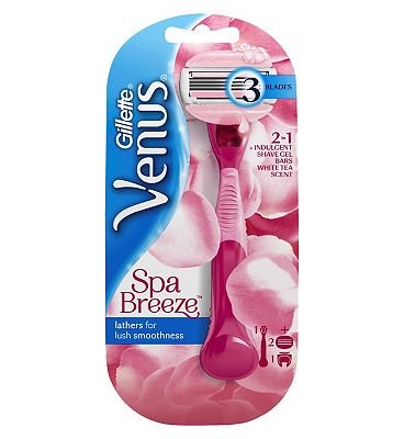 Preisvergleich Produktbild Gillette Venus Spa Breeze Rasierer mit Klingennachfüllpackung und Duschhalter