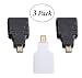 Produktbild Mutec Power 3 Stück MICRO HDMI auf HDMI Adapter 1080p - HDMI Buchse (19pol) auf Micro HDMI Stecker (19pol) - 3 in Pack