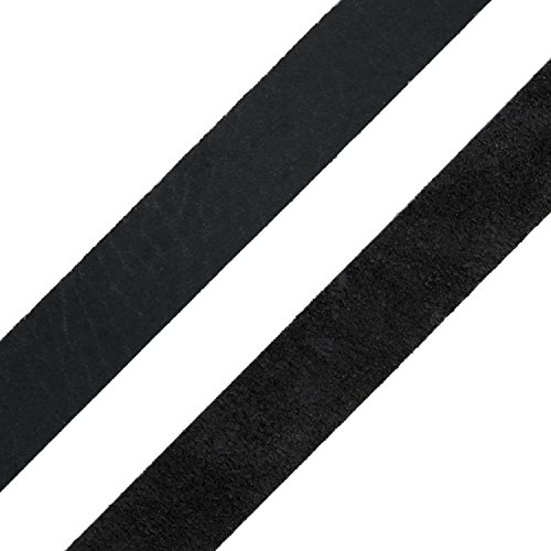 AURORIS - Lederband flach schwarz Breite wählbar 3/4/5/8/10/15/20/25/30/35/40 mm - Variante: Breite 10mm / Länge 1m