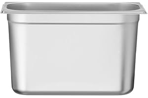 HENDI Contenitore Gastronorm, GN 1/3, resistenza termica -40 °C a 300 °C, compatibile con i forni a convezione, frigoriferi, bagno María, chafing dishes, 7.8L, 325x176x(H)200mm, acciaio inox