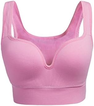 Hsnnyqt Sports Bra 3D Sports Bra Large Size Vest-style Underwear Professional Running Fitness Yoga Underwear No Steel Ring ,Pink-L