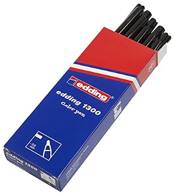 Edding e-1300 Lot de 10 Feutres de coloriage à Pointe ogive 2 mm Noir