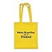 Produktbild dress-puntos Baumwolltasche Mein Kostüm ist in Polen! drpt-bwt00374-32 Textil yellow / Motiv violett - 42 x 38 cm