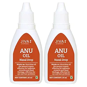 Jiva Anu Oil - Anu Tail - 20 ml - Pack of 2 - Pure Herbs Used, Unblocks Nasal Congestion