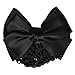 Generic Women Lady Bowknot Hair Clip Cover Bun Snood Crochet Net Dance Hair Accessory - black RS.230.00