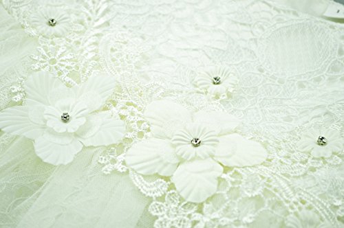 CIELARKO Baby Mädchen Kleid Kleinkind Blumen Spitze Taufkleid Festlich Hochzeits Kleidung - 5