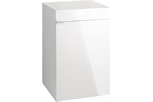 AQPET Cabinet 50 Support d'aquarium en Bois avec Finition Brillante 50 x 50 x 80 h, Blanc