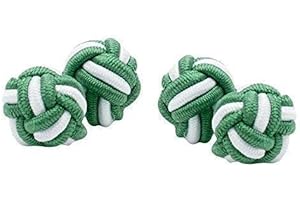 FUNKY CUFFLINKS~COM Elastic Classic Knot Cufflinks - Easy and Smart Application to Double Cuffed Shirts
