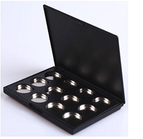 Ularma Makeup Empty 12pcs Aluminum Magnetic Eyeshadow Lipstick Blusher Pans Palette