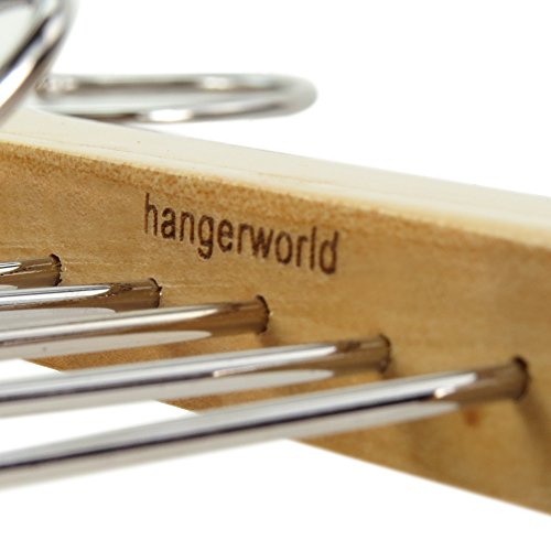 Naturfarbener Holz Gürtelbügel – 12 Haken – Hangerworld - 4