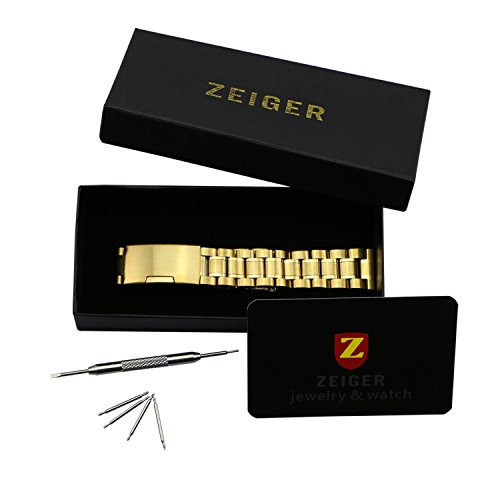 Zeiger Uhrenarmbnder 20mm Gold Armband Faltschliee Edelstahl Uhren Band mit Federstege fr Herrenuhren Damen Uhr B008 Zeiger Uhrenarmbnder 20mm Gold Armband Faltschliee Edelstahl Uhren Band mit Federstege fr Herrenuhren Damen Uhr B008
