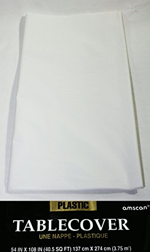 FOLIEN - TISCHDECKE - WEISS - 137 x 274 cm, rechteckig