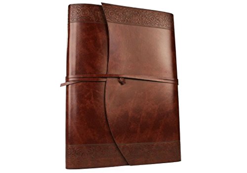 Romano Maya Handgemachtes Italienisches Notizbuch aus recyceltem Leder, Größe A4 (23cm x 30cm) - 7